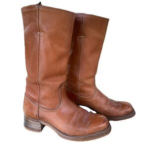 Vintage Levi’s Campus Boots Leather Pull On Tan Men’s Size 9.5 Women’s 11 Cowboy